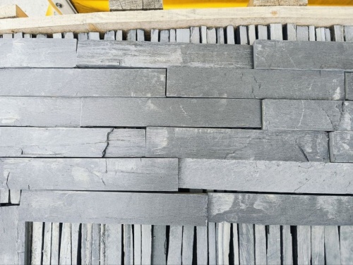 Плитка чёрная из натурального камня фасадная 30 см * 5 см, толщина 7 мм -30 мм купить в Верхней Пышме