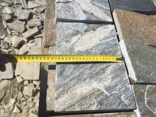 Плитка пилёная златолит Уральский для цоколя, отмостки купить в Верхней Пышме